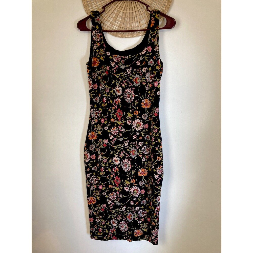 PERUVIAN CONNECTION Turkish Floral Tank Dress Sleeveless Multicolor Small New